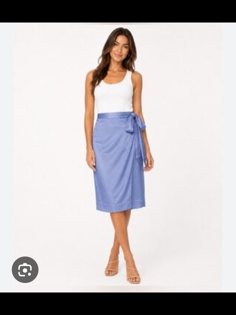 Wildfang Wrap Midi Skirt in Periwinkle